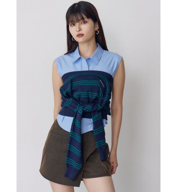 MURUA「シャツレイヤードマルチウェイニット」|ニット・セーター|