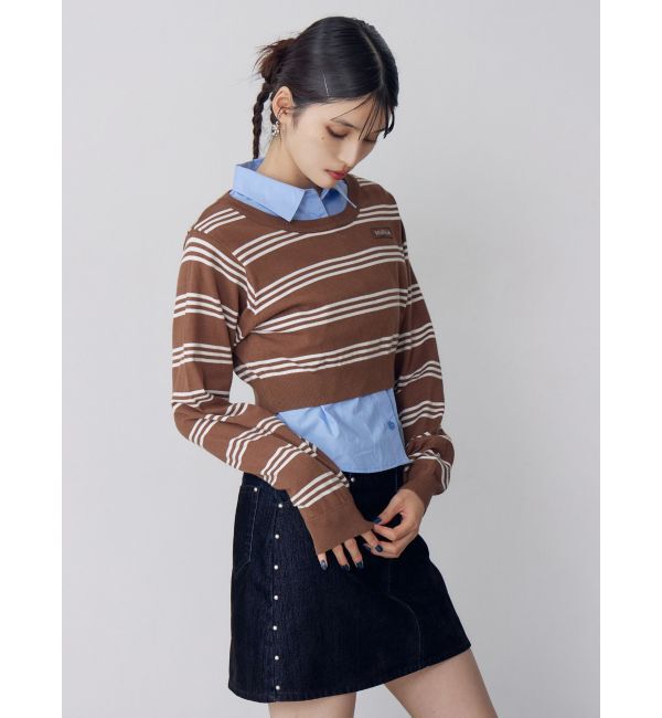 MURUA「シャツレイヤードマルチウェイニット」|ニット・セーター|