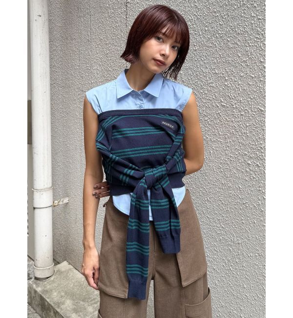 MURUA「シャツレイヤードマルチウェイニット」|ニット・セーター|