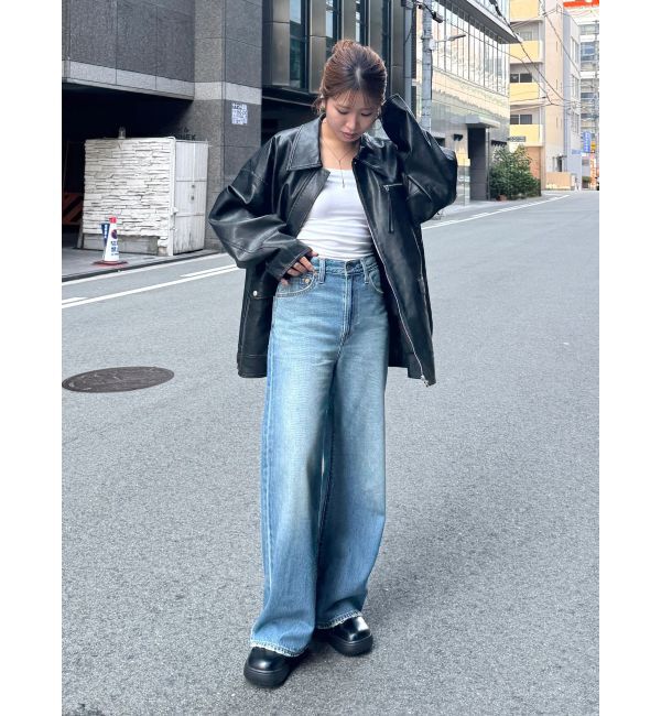 Ungrid「ルーズシルエットフェイクレザーブルゾン」|ブルゾン・スタジャン|