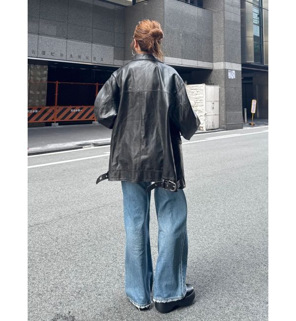 Ungrid「ルーズシルエットフェイクレザーブルゾン」|ブルゾン・スタジャン|