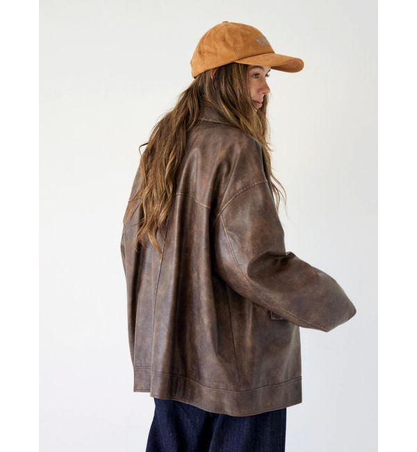 Ungrid「ルーズシルエットフェイクレザーブルゾン」|ブルゾン・スタジャン|