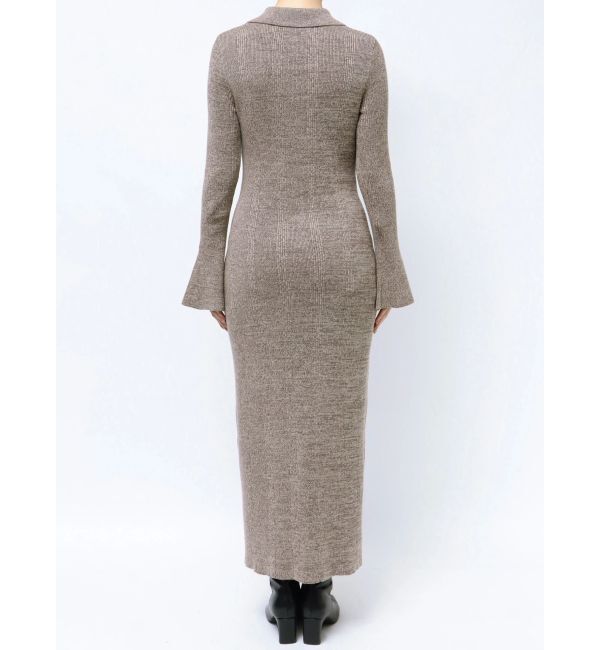 LAGUNAMOON「メランジフレアカフニットワンピース」|ワンピース|