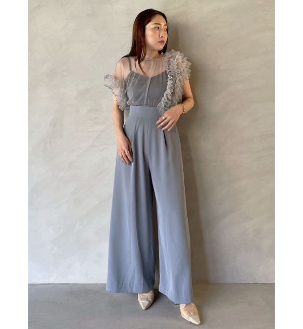 LAGUNAMOON「LADYバイカラーメロードッキングコンビネゾン」|ワンピース|