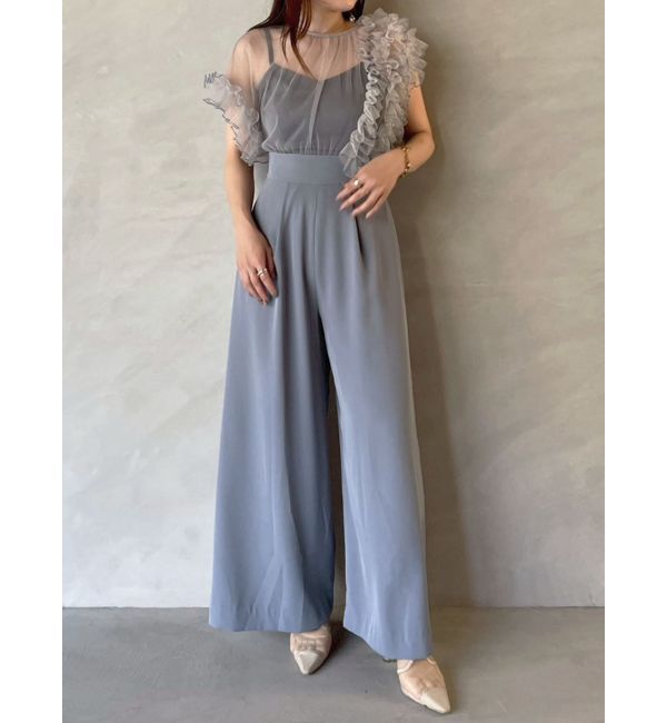 LAGUNAMOON「LADYバイカラーメロードッキングコンビネゾン」|ワンピース|ブルー