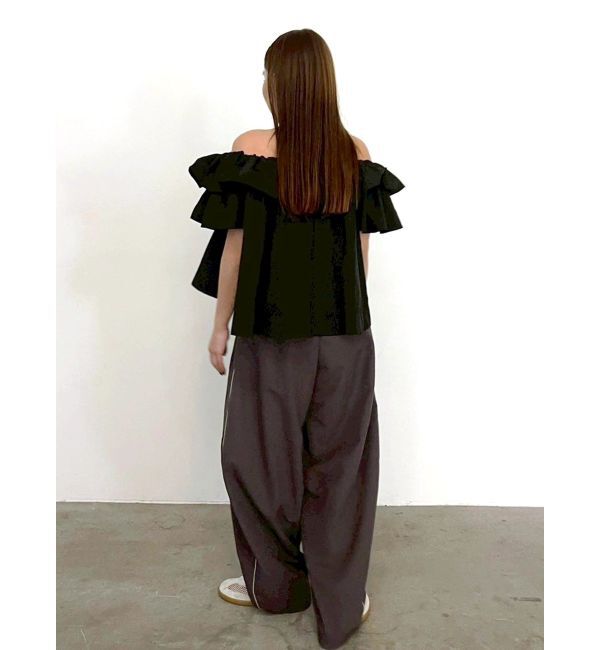 LAGUNAMOON「【FILA別注】フリルオフショルブラウス」|シャツ・ブラウス|