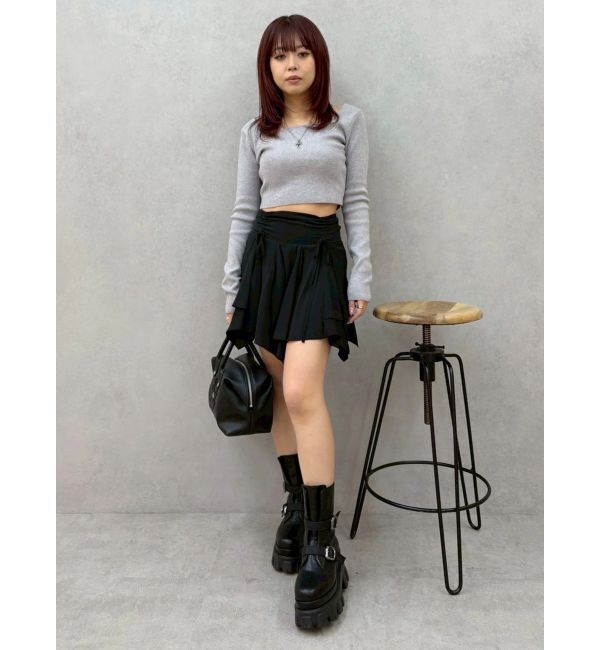 EVRIS「フリルリボンミニスカート」|スカート|