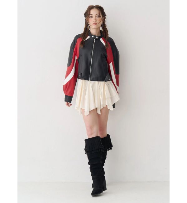 EVRIS「フリルリボンミニスカート」|スカート|