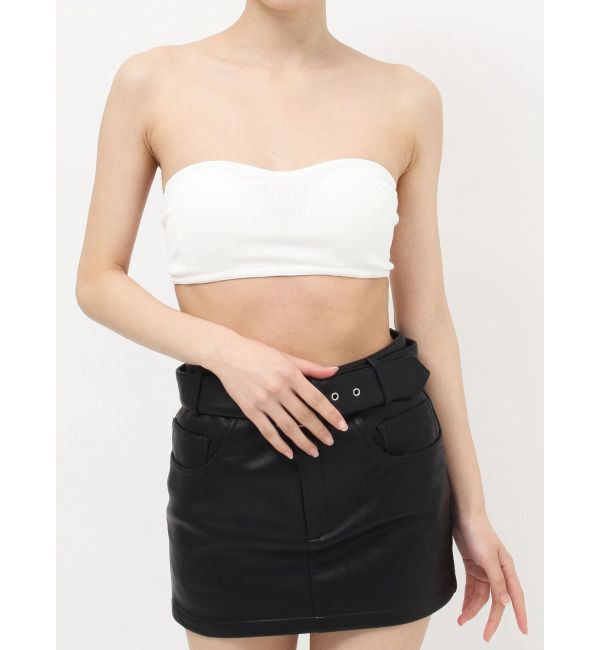 EVRIS「リブブラトップ」|チューブトップ|ホワイト