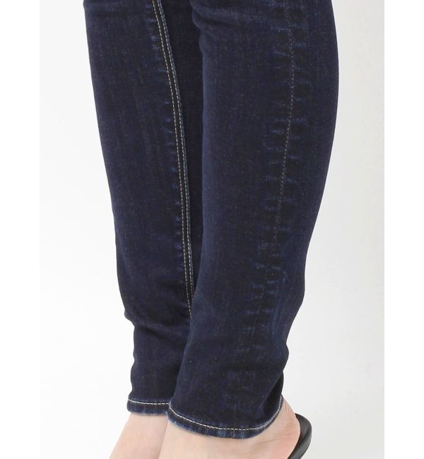 GYDA「ハイウエスト GD bijou MOLDフロントZIPスキニーデニムパンツ」|デニム|