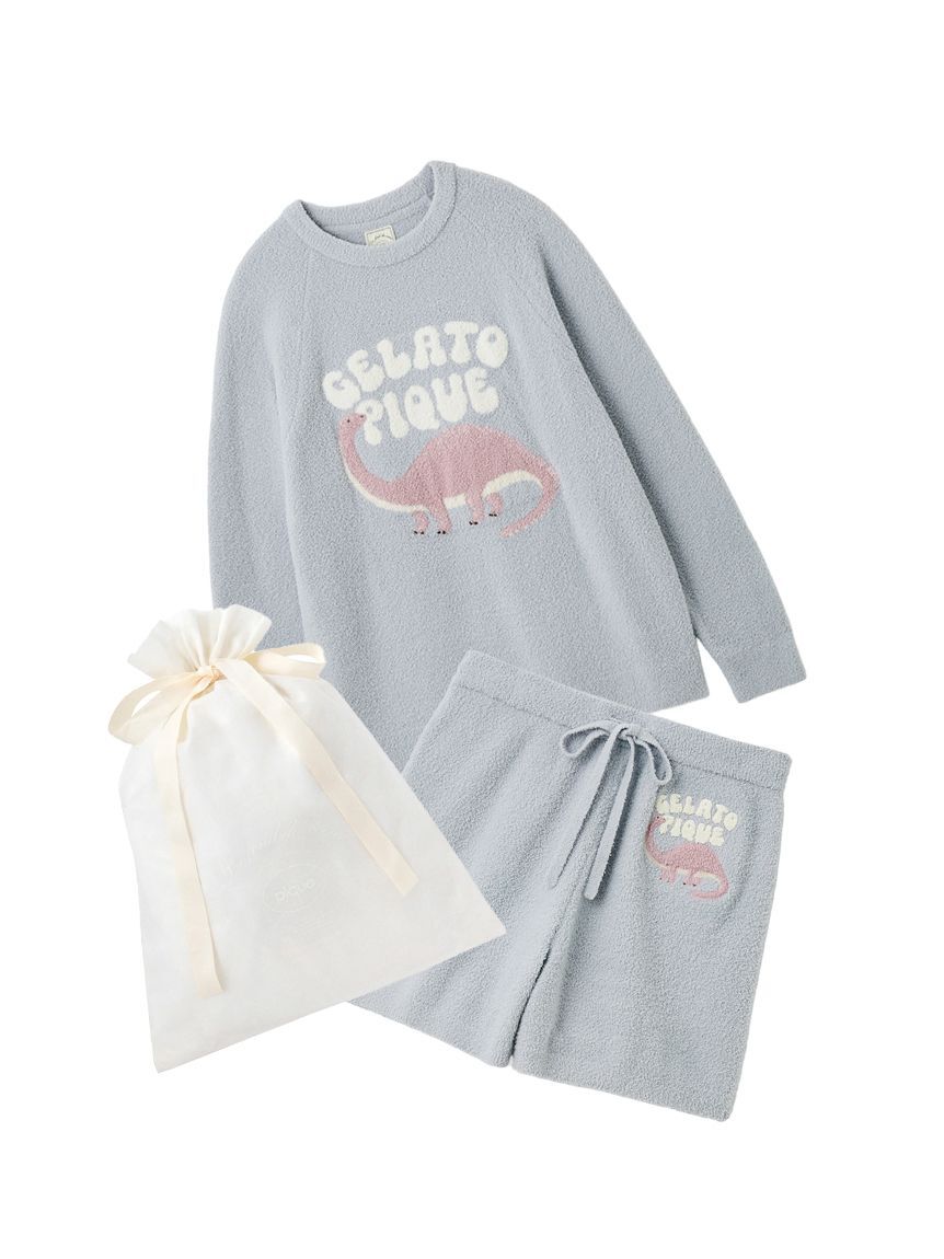 gelato pique「【ラッピング済み】エアリーモコダイナソージャガードプルオーバー&ショートパンツSET」|ルームウェア|BLU