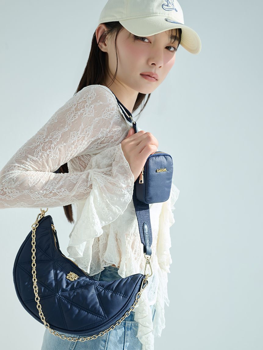 SNIDEL「【新色追加/WEB限定】マルチウェイムーンバッグ」|ショルダー・メッセンジャー|NVY