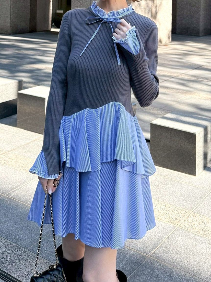 SNIDEL「Sustainableドッキングミニニットワンピース」|ワンピース|