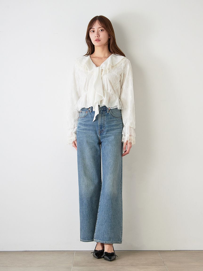 SNIDEL「Sustainableバリエーションフリルブラウス」|シャツ・ブラウス|