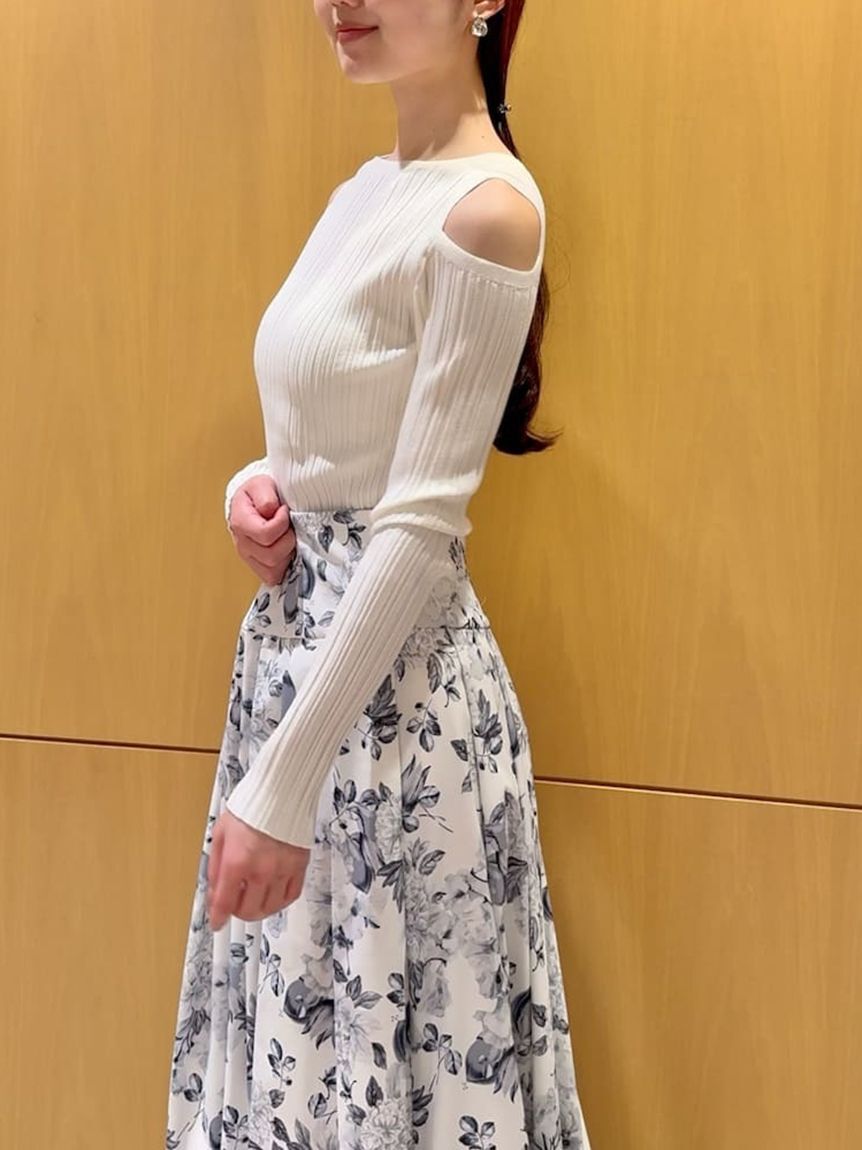 SNIDEL「ショルダースリットランダムリブプルオーバー」|ニット・セーター|