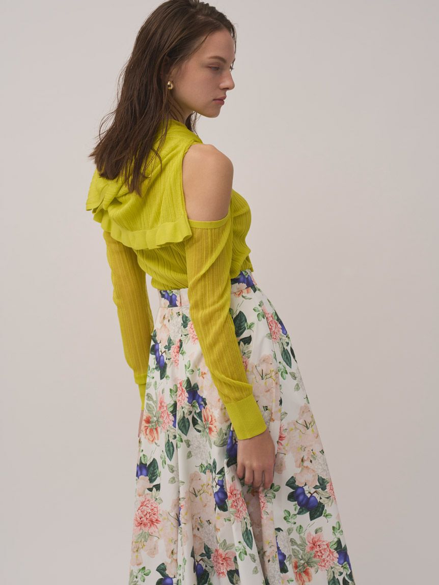 SNIDEL「ショルダースリットランダムリブプルオーバー」|ニット・セーター|