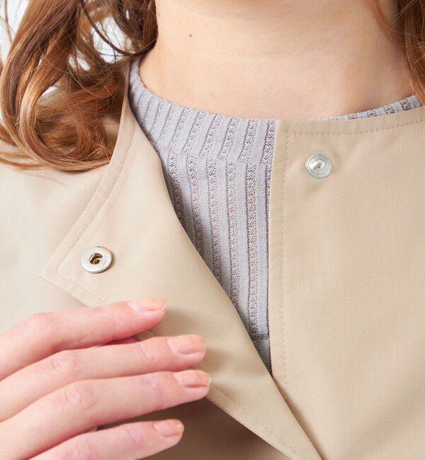 MACKINTOSH PHILOSOPHY「レインウェザークロスノーカラーミドルジャケット」|ブルゾン・スタジャン|