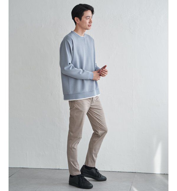 ikka「GOKU楽リップルダンボールクルーネック」|パーカー|