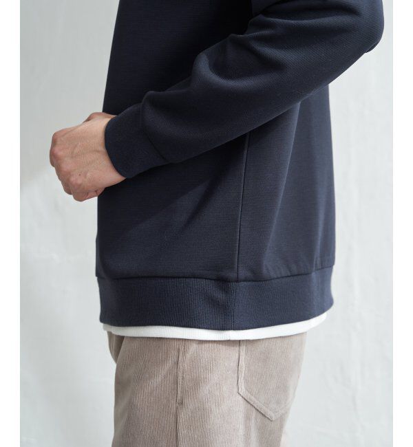 ikka「GOKU楽リップルダンボールクルーネック」|パーカー|