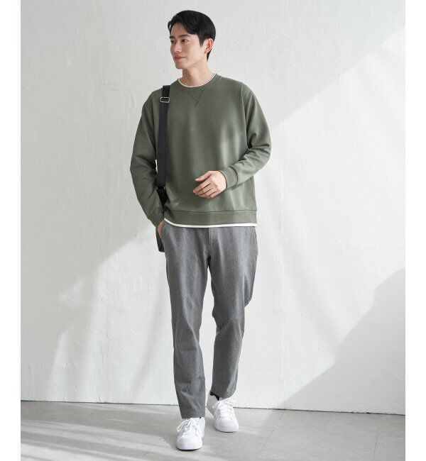 ikka「GOKU楽リップルダンボールクルーネック」|パーカー|