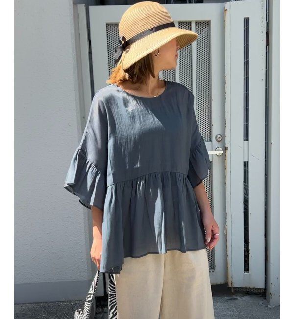 Lbc with Life「シアー2WAYリボンフレアブラウス」|シャツ・ブラウス|