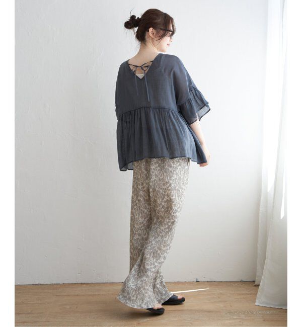 Lbc with Life「シアー2WAYリボンフレアブラウス」|シャツ・ブラウス|