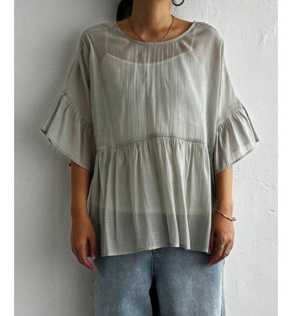 Lbc with Life「シアー2WAYリボンフレアブラウス」|シャツ・ブラウス|