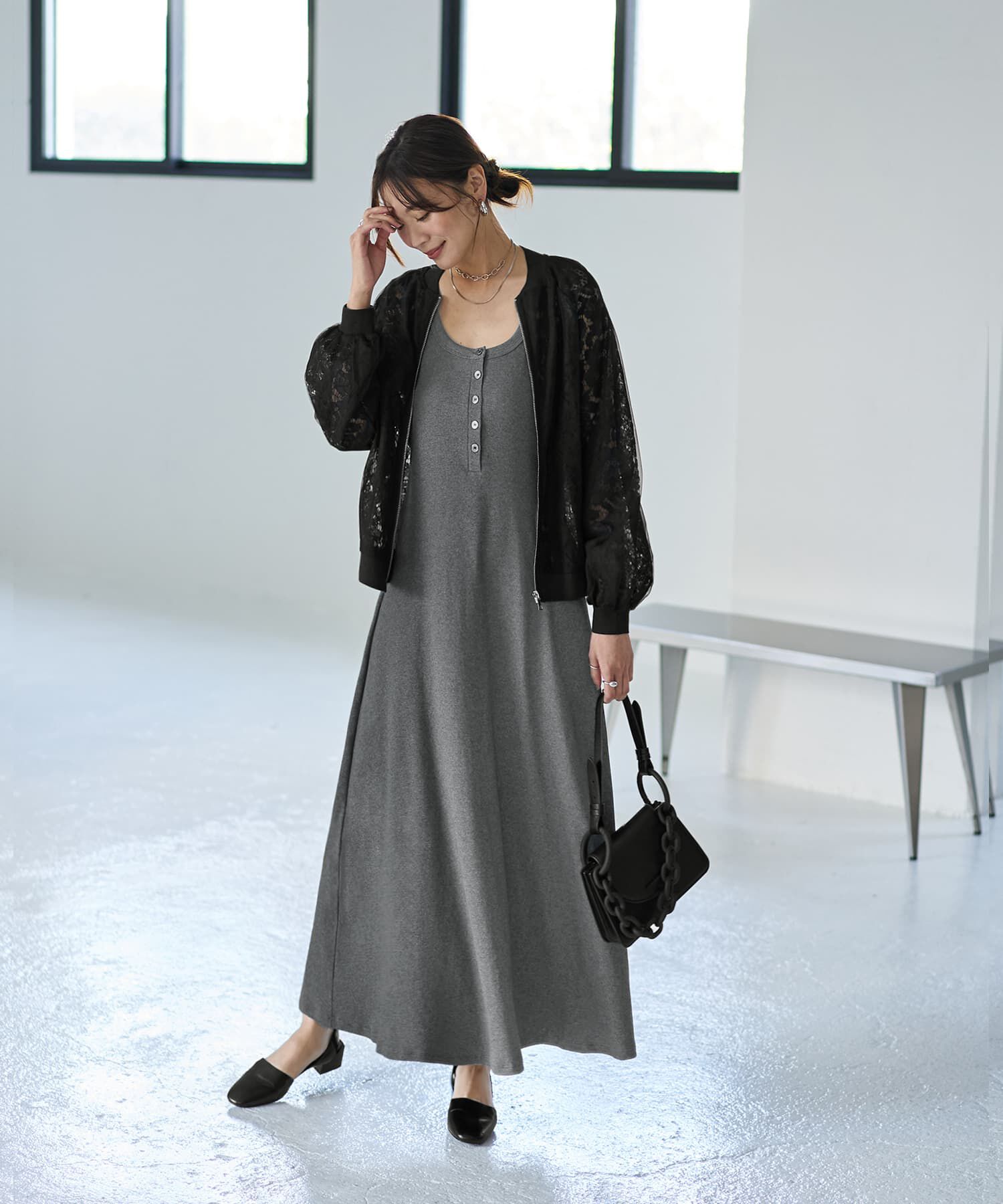 STYLE DELI「レースにチュールを重ねたブルゾン」|その他|