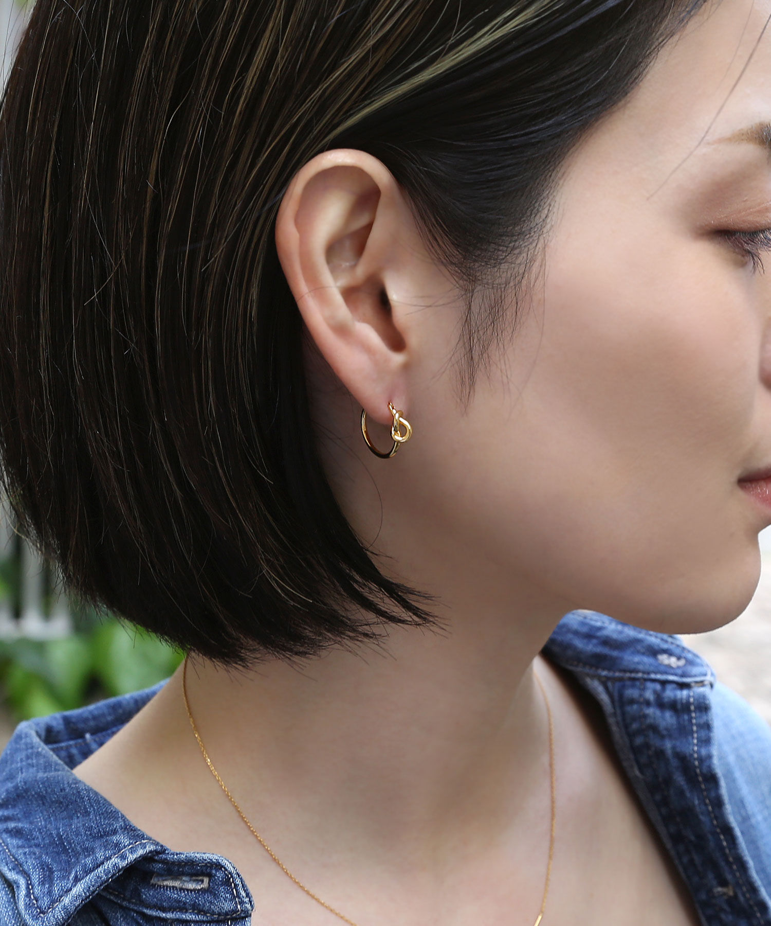 colleca la「[silver925]ノットフープピアス〈金属アレルギー対応〉」|ピアス|