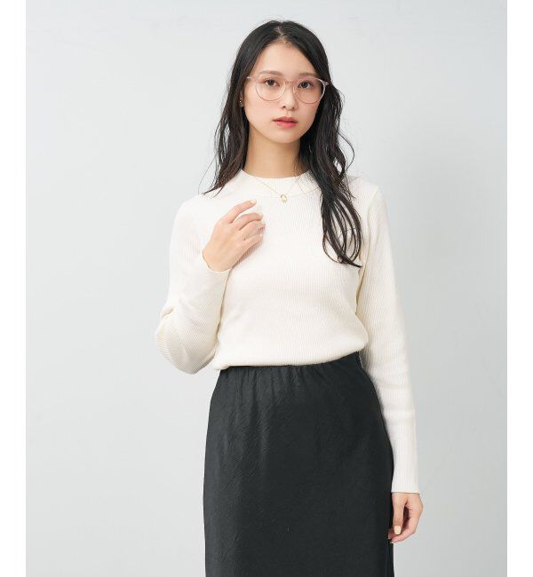  「MAQuillAGE(マキアージュ) コラボ｜ 血色感 メガネ | 中顔面短縮みえ メイク 大人可愛い レンズ交換券付」|メガネ|