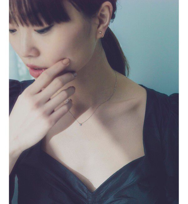 ete「PT900/850 ダイヤモンド 0.1ct ネックレス「ブライト」」|ネックレス|