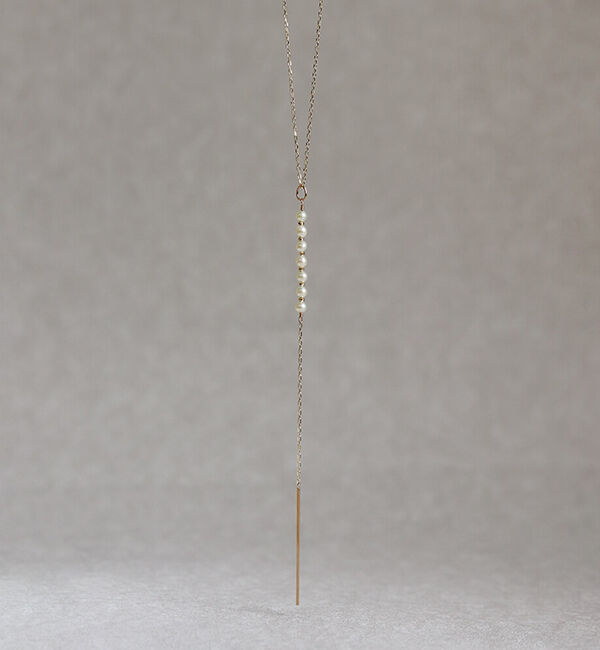  「パール  Y ロング ネックレス | K10YG」|ネックレス|