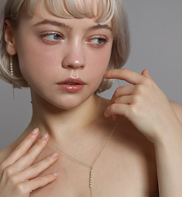  「パール  Y ロング ネックレス | K10YG」|ネックレス|