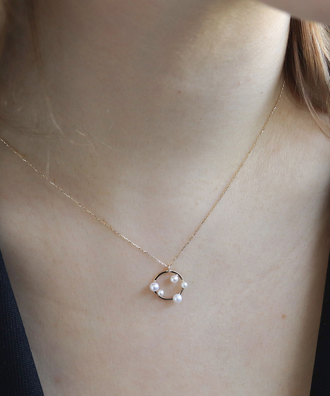  「パール リリー サークル ネックレス| K10YG〈2026 Spring Collection〉」|ネックレス|