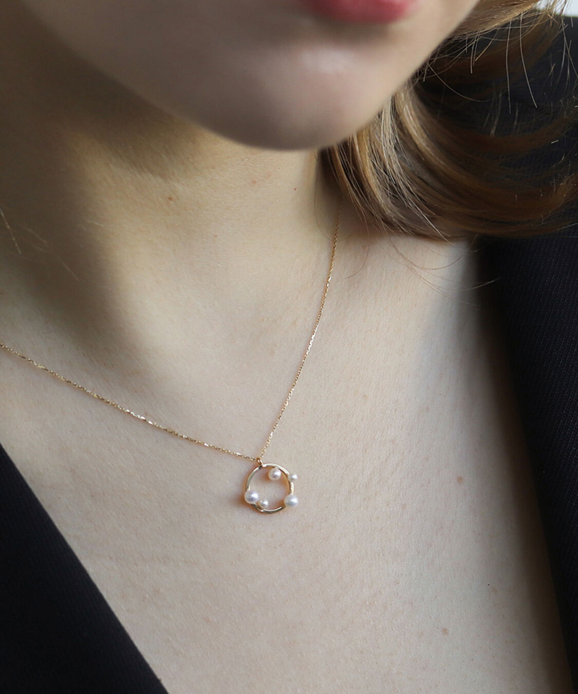  「パール リリー サークル ネックレス| K10YG〈2026 Spring Collection〉」|ネックレス|