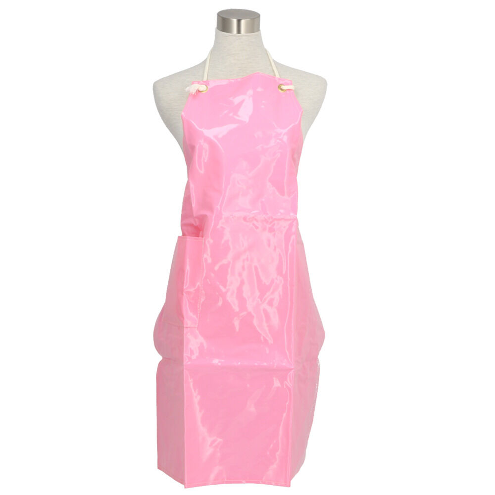BACKYARD FAMILY「防水 エプロン おしゃれ 通販 業務用 厨房 おしゃれ エナメルエプロン 板前 水産加工 トリマー」|食器・キッチングッズ|ピンク1