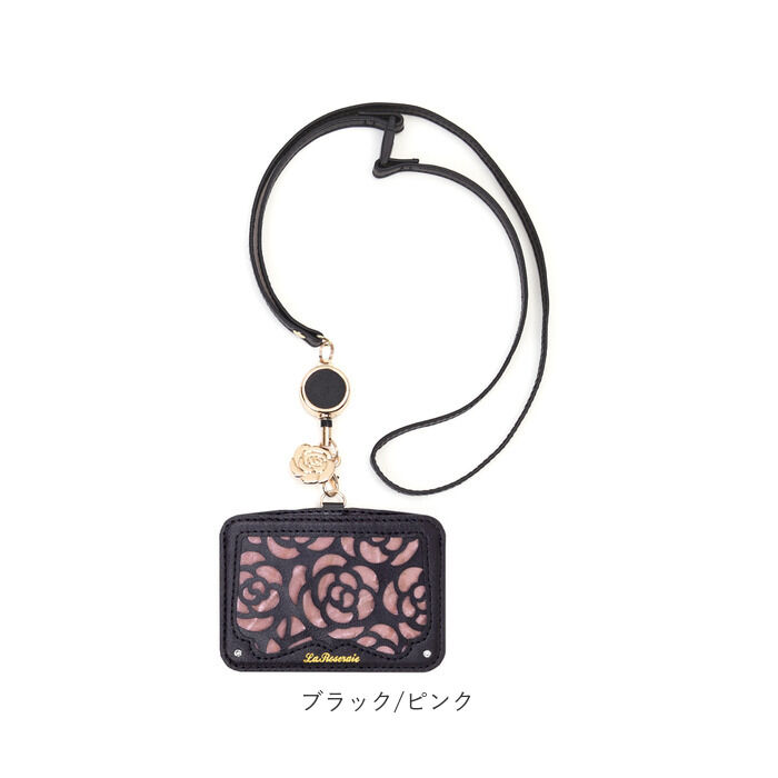 BACKYARD FAMILY「パスケース 定期入れ レディース 通販 薔薇 バラ リール付き カードケース カード入れ」|定期入れ|