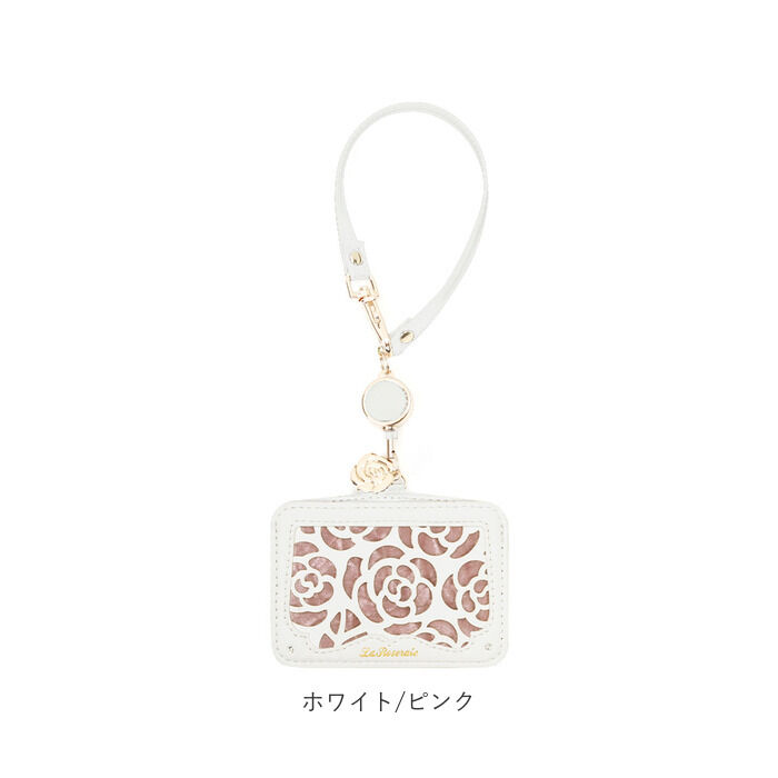 BACKYARD FAMILY「パスケース 定期入れ レディース 通販 薔薇 バラ リール付き カードケース カード入れ」|定期入れ|