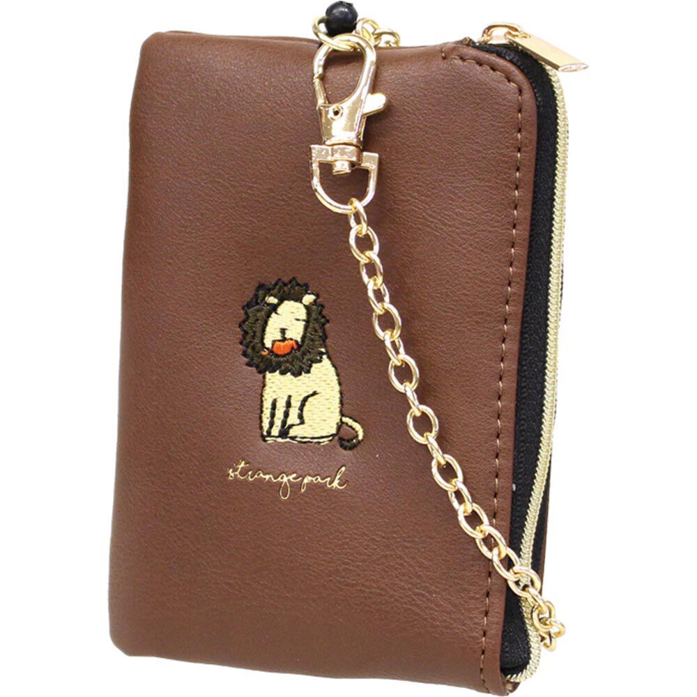 BACKYARD FAMILY「コインケース キーリング付 通販 小銭入れ 小物入れ ポーチ リール付き 財布 サイフ さいふ」|コインケース|ブラウン1