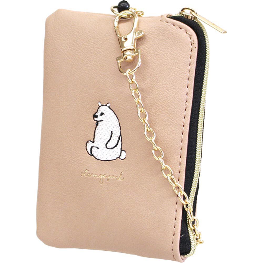 BACKYARD FAMILY「コインケース キーリング付 通販 小銭入れ 小物入れ ポーチ リール付き 財布 サイフ さいふ」|コインケース|ピンク1