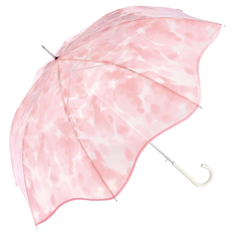 Wpc.「雨傘 レディース 長傘 wpc 通販 PT-081-001 ビニール傘 ジャンプ傘 ワンタッチ傘」|傘|ピンク1
