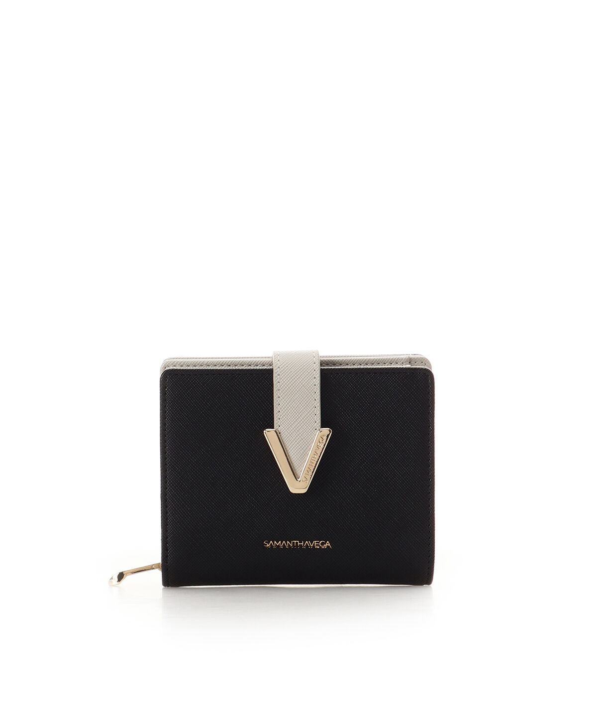Samantha Vega「Vカット折財布」|財布|ブラック