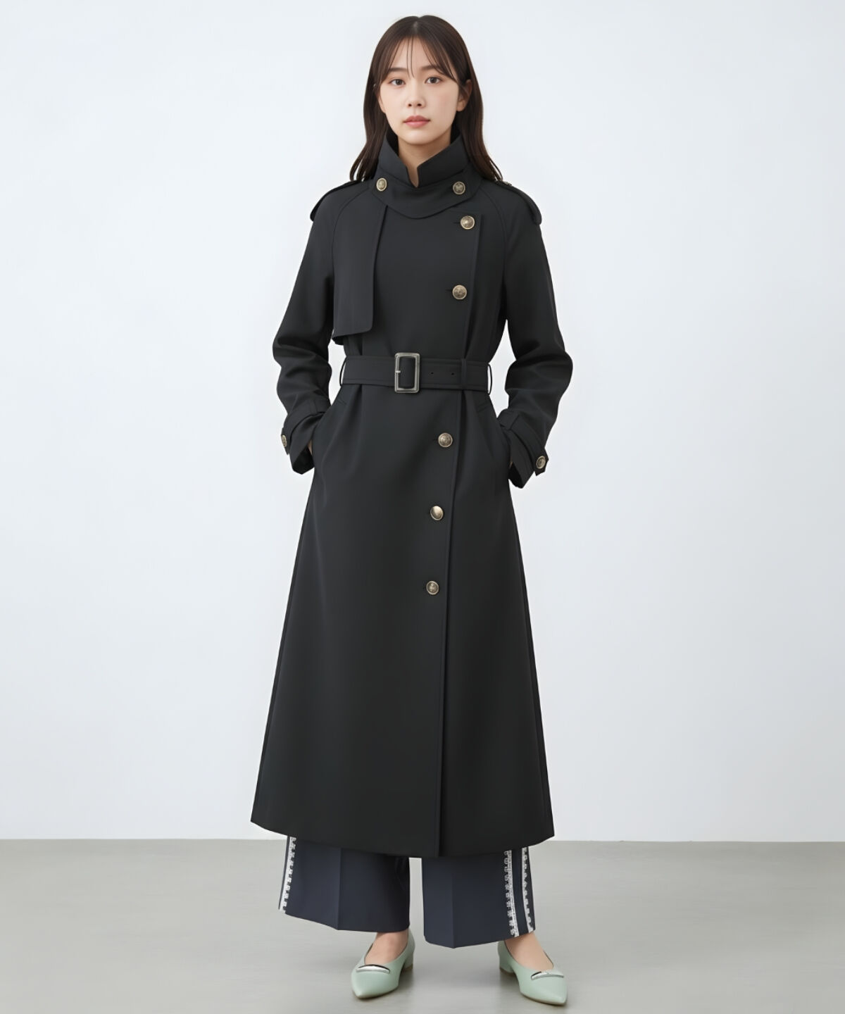 アンドクチュール「アイコニックトレンチコート」|トレンチコート|ブラック