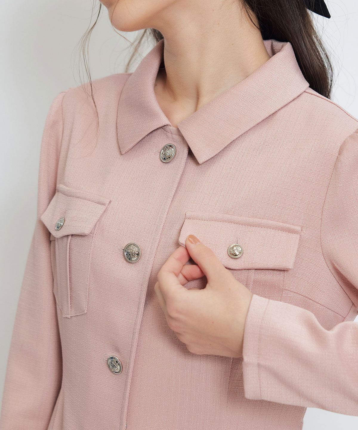 REDYAZEL「スプリングツイードシャツミニフレアワンピース」|ワンピース|