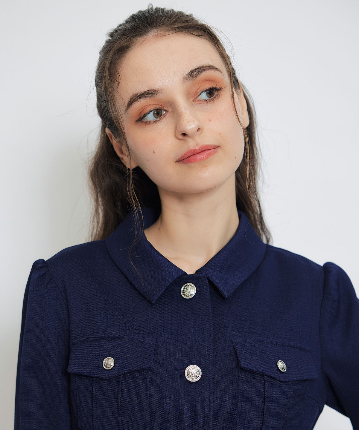 REDYAZEL「スプリングツイードシャツミニフレアワンピース」|ワンピース|