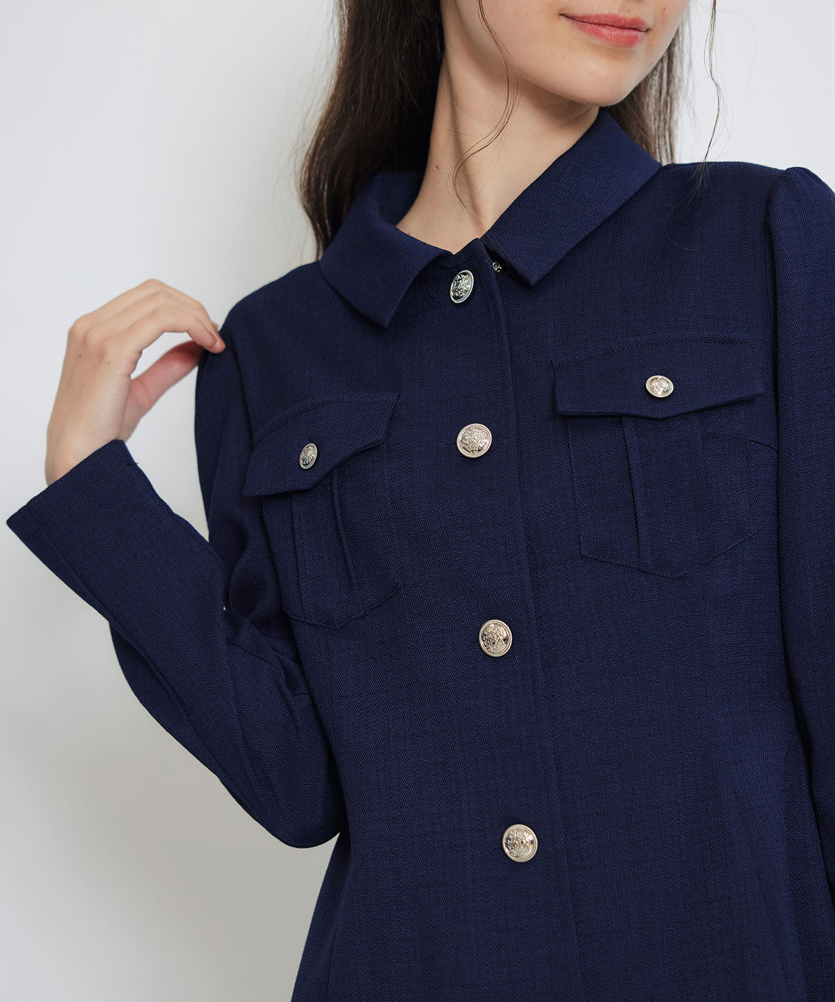 REDYAZEL「スプリングツイードシャツミニフレアワンピース」|ワンピース|