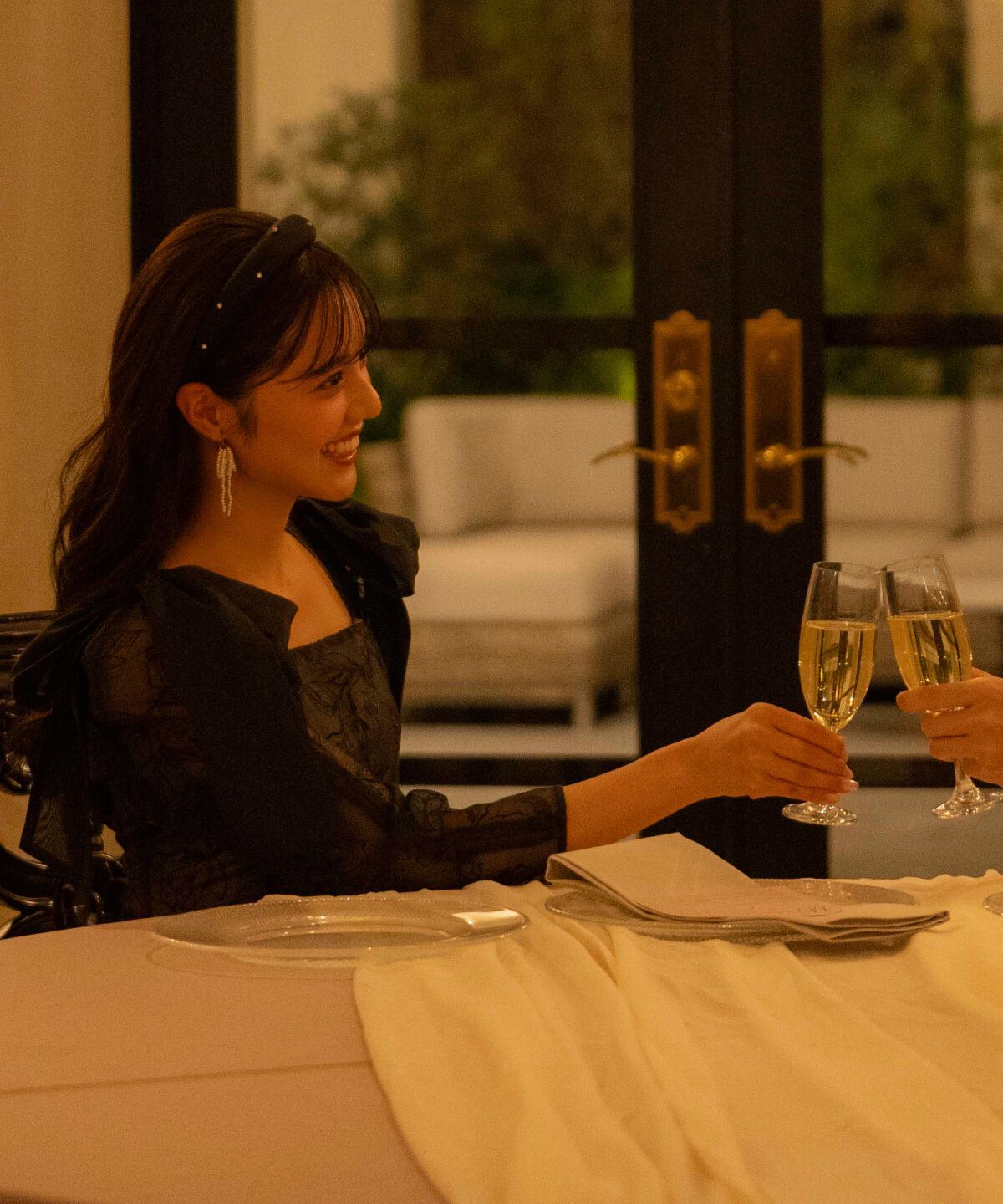 WILLSELECTION「フラワー刺繍肩リボンドレス」|ドレス|