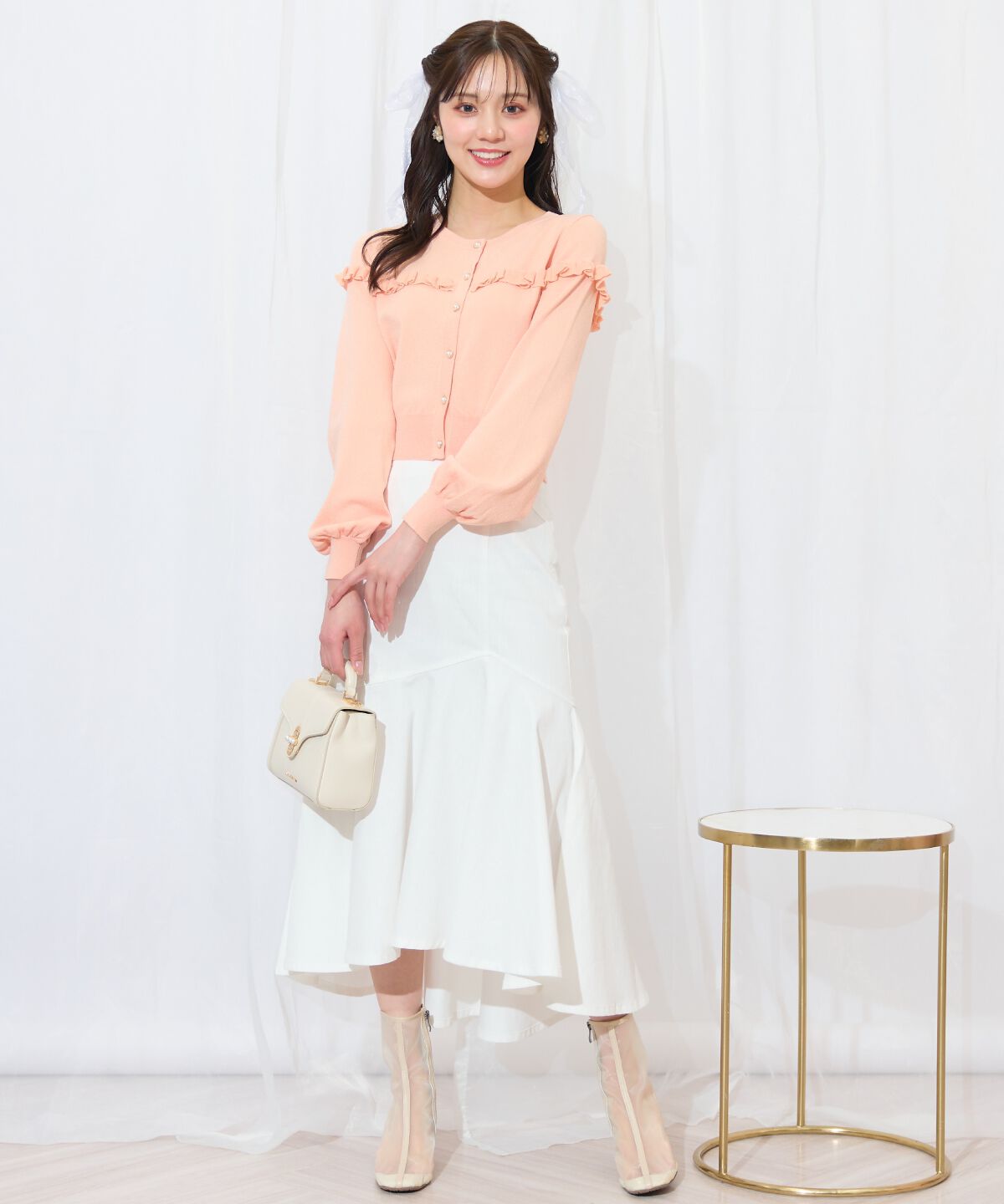 WILLSELECTION「フリルデザインニットカーディガン」|カーディガン|