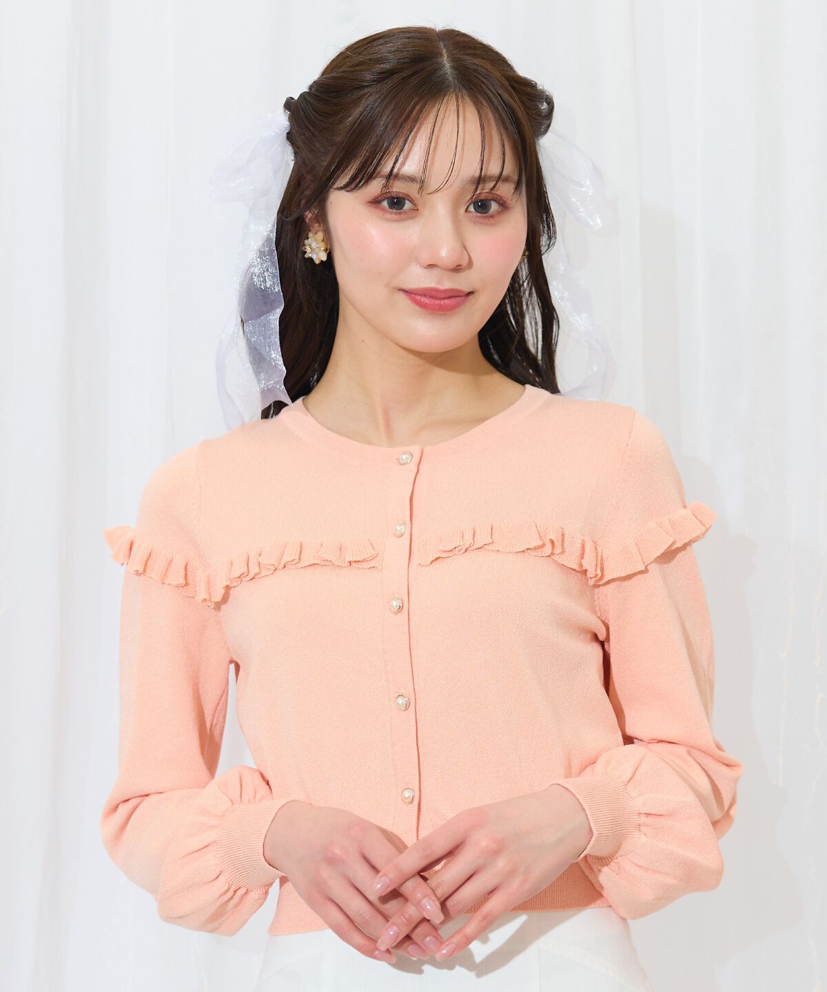 WILLSELECTION「フリルデザインニットカーディガン」|カーディガン|