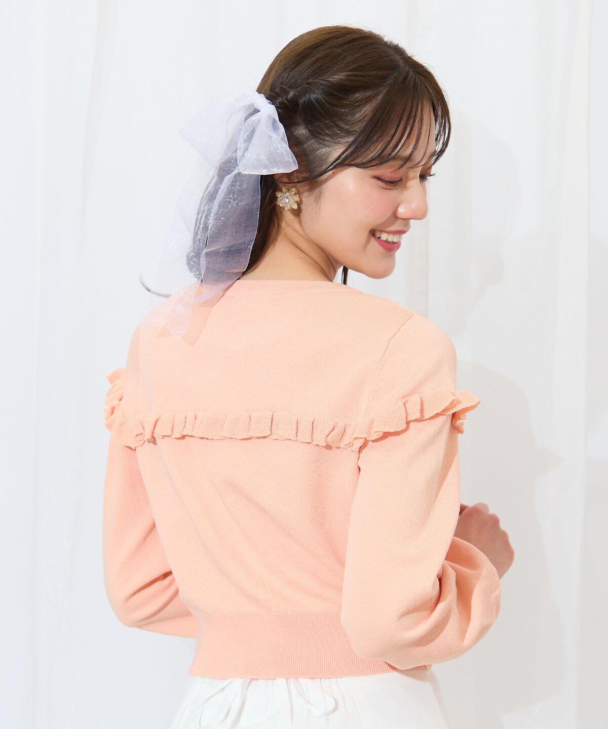 WILLSELECTION「フリルデザインニットカーディガン」|カーディガン|